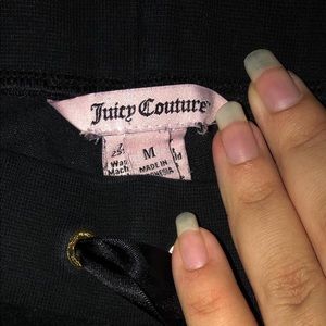 Juicy Couture Black Velour Bottoms